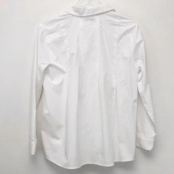 Madewell Pleated Shirt Tencel Edition Top Button Down Top Classic Size XXS New - Picture 3 of 6